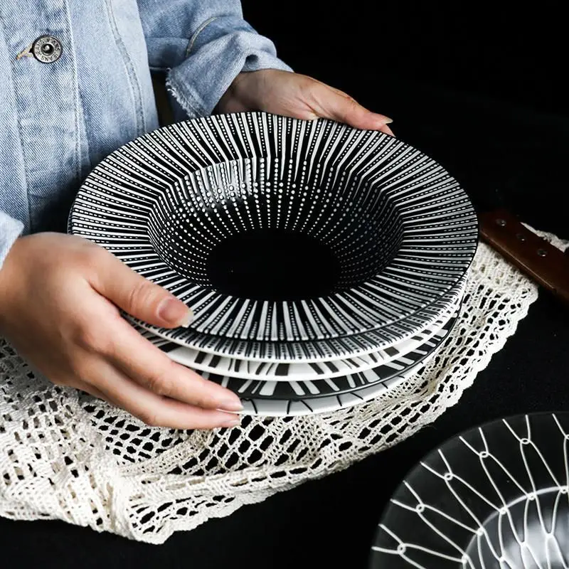 Креативная керамическая посуда в скандинавском стиле милые десертные тарелки