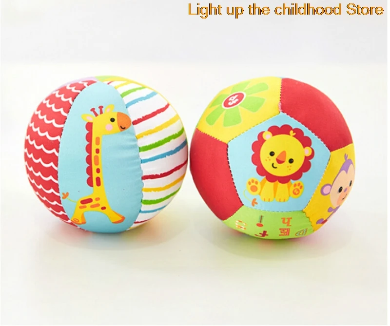 

Мягкие набивные игрушки-мячики в виде животных, погремушки для младенца, Детские мячи для бодибилдинга для детей 0-12 месяцев, детские игрушк...