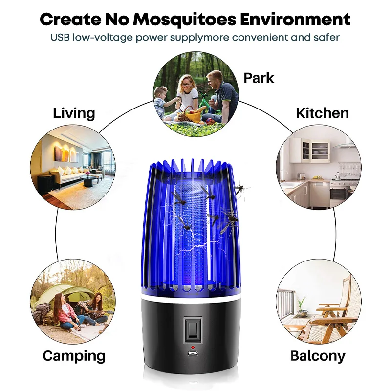 Отпугиватель комаров электронная лампа ловушка для насекомых от и мух офиса