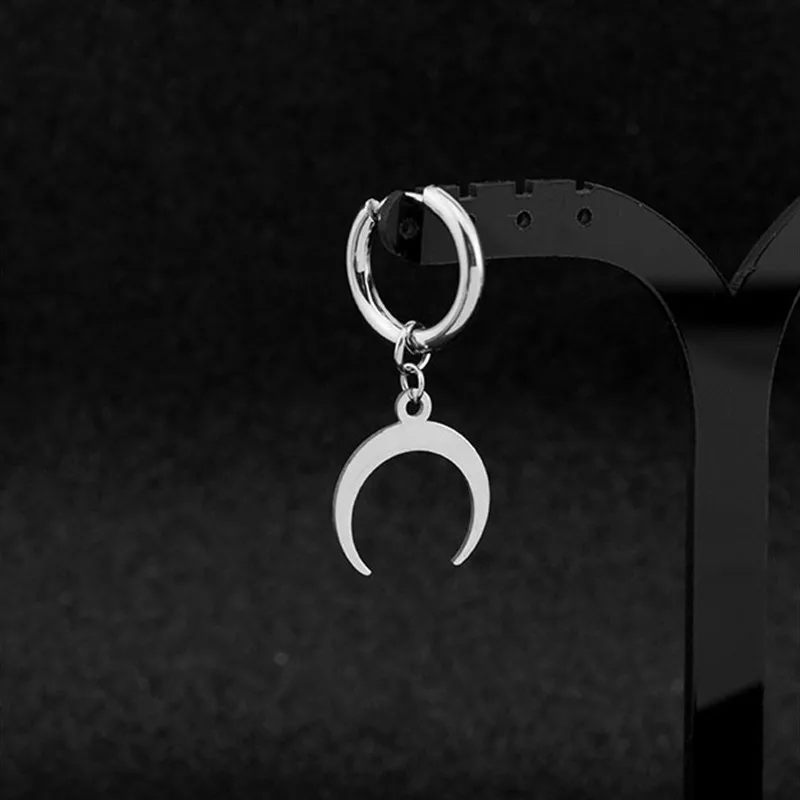 Серьги-гвоздики в виде Луны из нержавеющей стали стиле Харадзюку | Украшения и