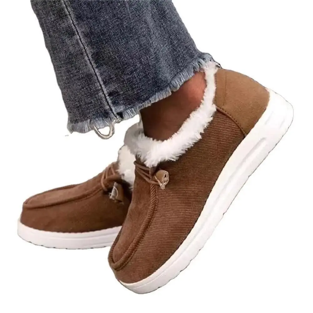 

2021 Snow Boots Women's New Winter Wild Korean Short Tube Short Boots Flat Bottom Bread Shoes Students Plus Velvet Cotton Shoes