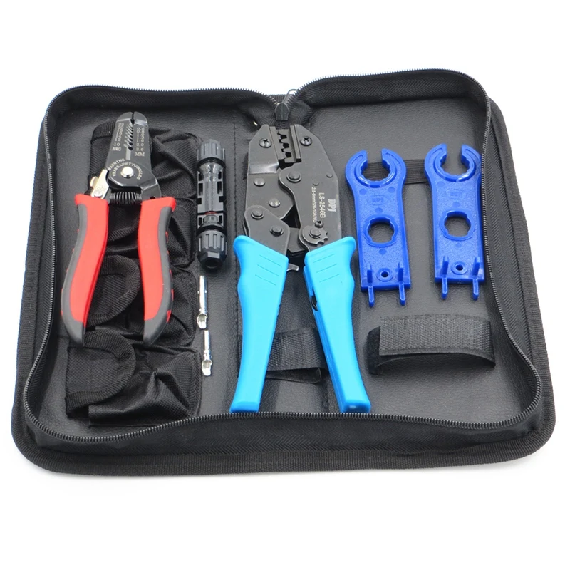 

Photovoltaic Connector Tool Kit Toolkit Solar Installation Photovoltaic Tool Pliers Cable Cutter Crimping Pliers