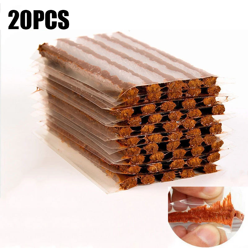 

Maintenance Tire repair plugs Tools 10cm/4 inches Prickled port Kit Vulcanizing Tubeless Patch Brown Useful Durable
