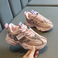 kids fashion sneakers women spring rhinestone childrens casual shoes girls tennis casual light running girls pink shoes