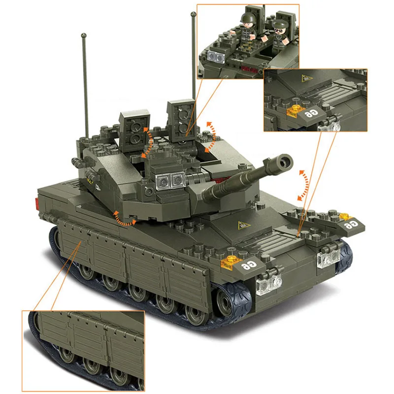 Основной боевой танк набор строительных блоков военная Вторая мировая война