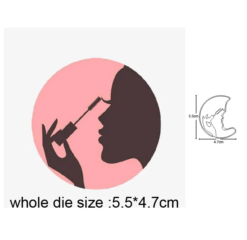 

Metal Cutting Dies Makeup eyelashes girl Craft Die Cuts Stencil For Diy Scrapbooking Paper Cards Embossing Knife Blade Die