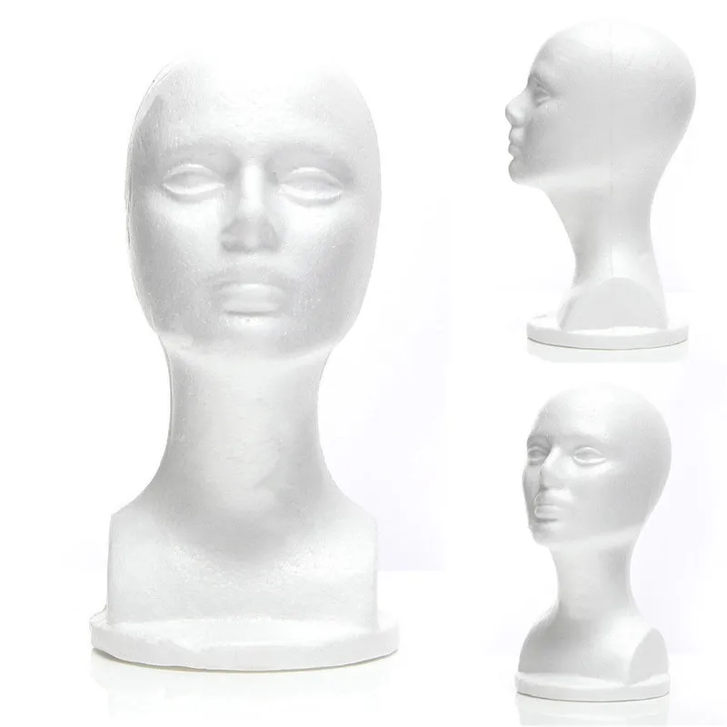 2020 новые белые женские пенопластовый манекен головы на подставке Дисплей