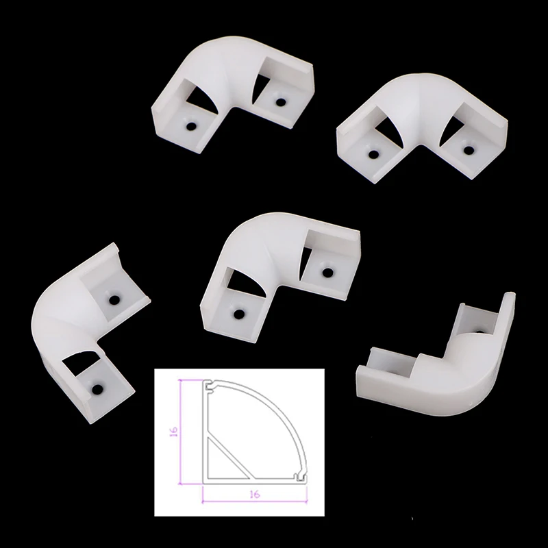 5Pcs 90 Degree 16*16MM Corner Profile Connector V Bar Light Link Vertical and Horizontal LED Cabinet Strip Spares - купить по