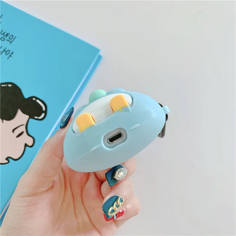 Для Apple AirPods Kawaii Penguin чехол 3D милый мультфильм уплотнение рыба беспроводные наушники крышка оболочка для Airpods 2 Earpods аксессуары