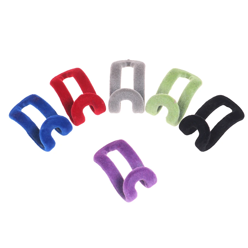 10 pcs/lot Cloth Flocking Holder Hanger Hook Random Color Mini Easy Closet Organizer Clothes | Дом и сад