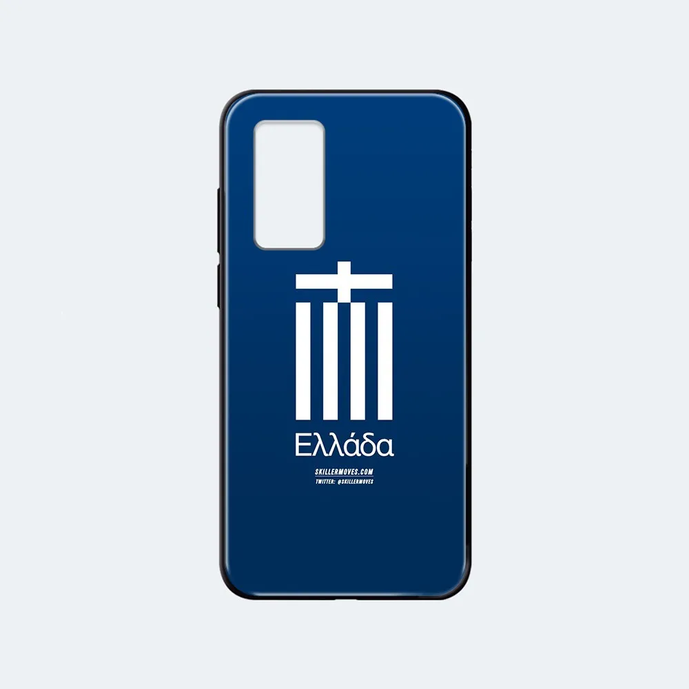 Мягкий чехол для телефона с греческим флагом черный Huawei nova P Y 2 3 6 7 8 9 10 20 30 I Smart Plus Z