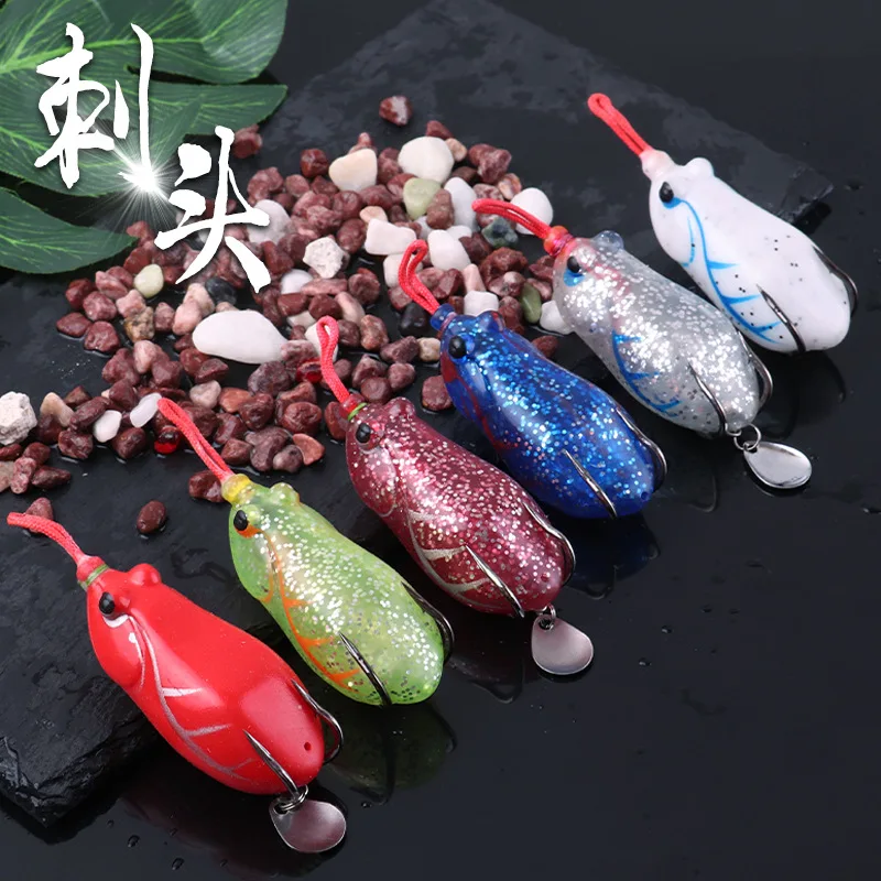 Рыболовная блесна в виде лягушки с Spinner ложки свободный змееголов 6 см 14g мягкие