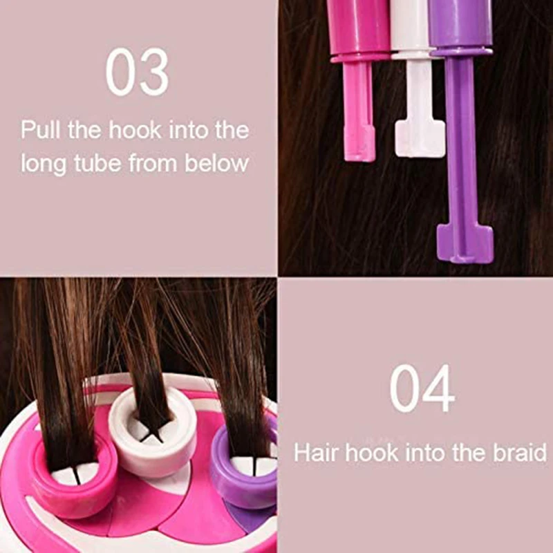 In Stock Electric Automatic DIY Hair Knitting Machine Braid Tools Twist Roll Twisted Xmas Girl Gift | Красота и здоровье