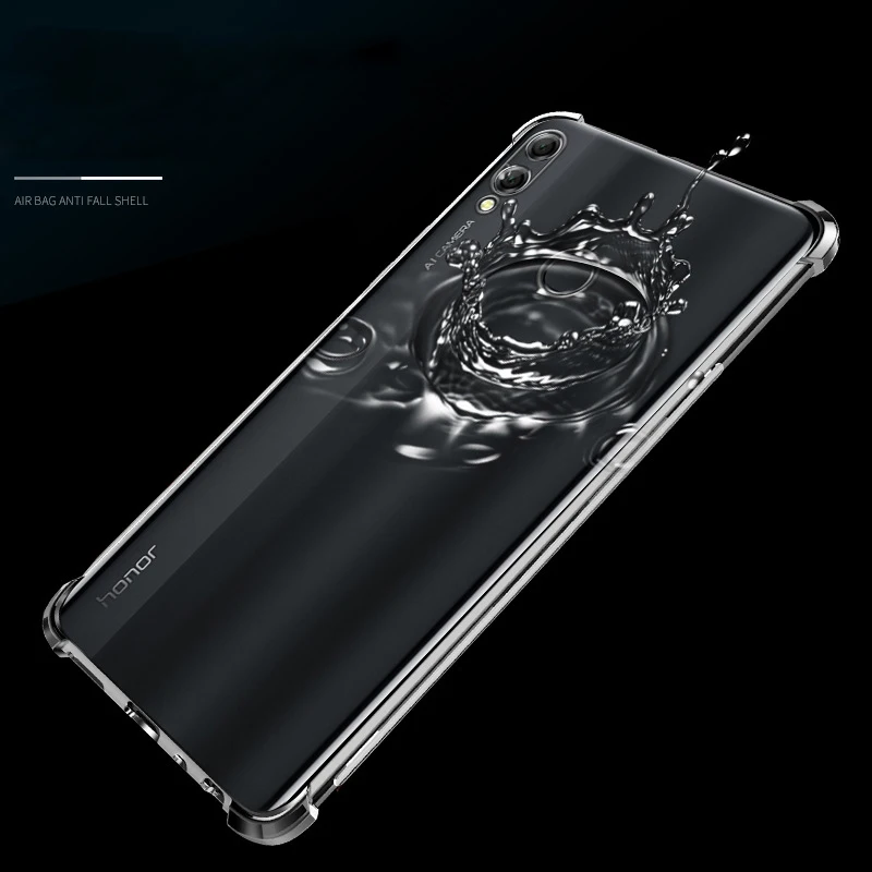 3D Laser Elecplating Airbag Case for Huawei Honor 9X Pro 8X Max Nova 4 V20 View 20 Y9S Anti-shock Transparent Cover Funda |