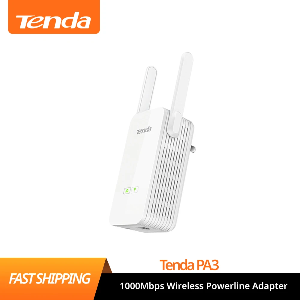 

Беспроводной сетевой адаптер Tenda PA3, 1000 Мбит/с, Wi-Fi удлинитель PLC Ethernet, совместим с PH3/PH15, Plug and Play, Homeplug AV2
