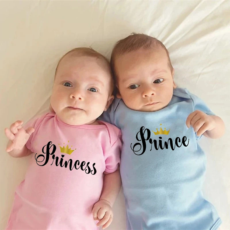 Комбинезоны с принтом принцессы для новорожденных хлопковые боди коротким