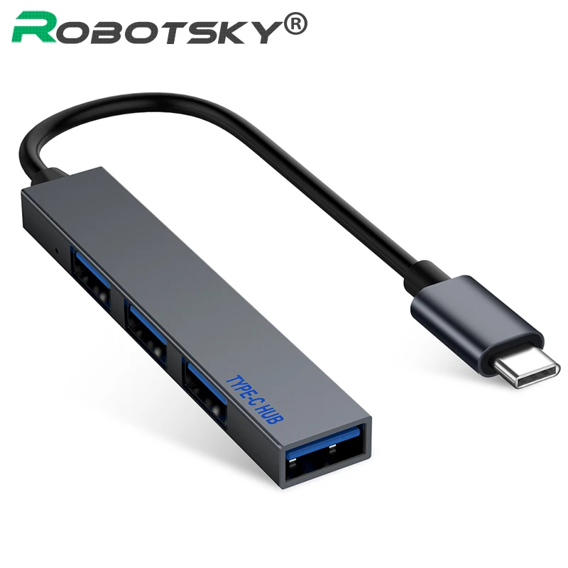 Usb кабель с портом типа C концентратор 2 0 4 порта сплава USB c OTG быстрая передача со