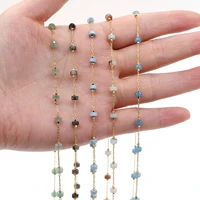 1 meter handmade copper chain size 2x4mm natural stone beads for woman gifts jewelry making diy necklace bracelet accessories