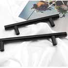 Матовые черные ручки из нержавеющей стали, 2  12 дюймов