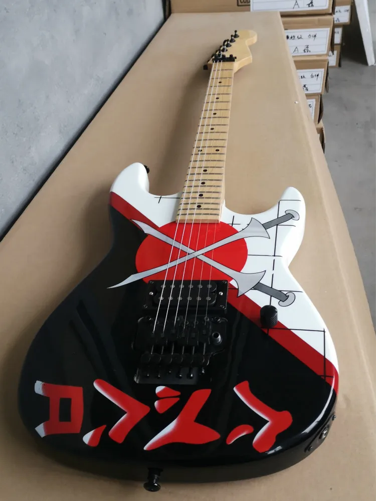Высокое качество FDST-1087 Charvel San Dimas 25th Юбилей меч модели боди тремоло электрогитара