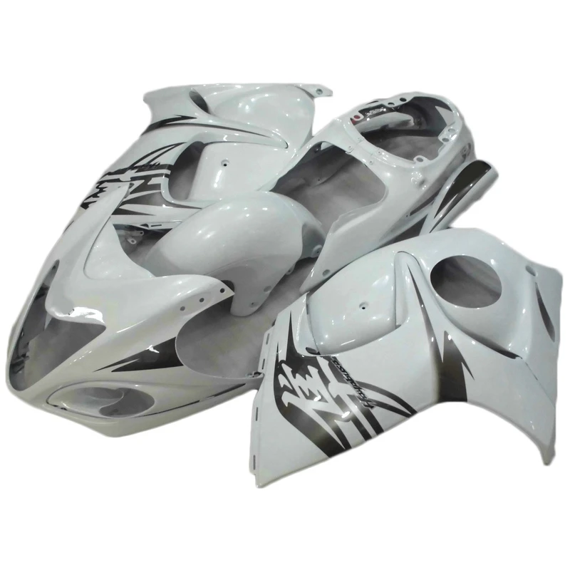 

Free Custom Fairing For SUZUKI GSXR1300 GSX1300R 2008 2009 2010 2011-2014 HAYABUSA 08-11 12 13 14 White Injection fairings Z08