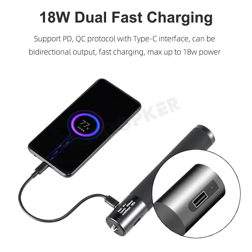 Внешний аккумулятор на 10000 мА · ч 18 Вт с ручкой и мини-штативом | Электроника