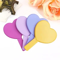 cute spa salon for women with handle handheld makeup tool makeup mirror heart shaped