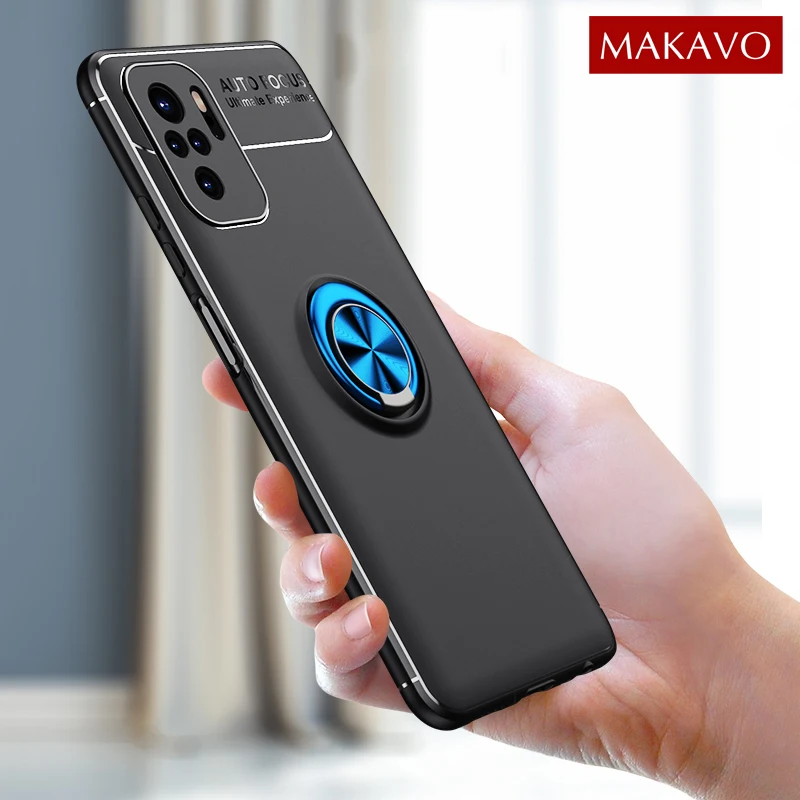 Чехол с кольцом-держателем для Xiaomi Redmi Note 10 10S Pro | Мобильные телефоны и аксессуары