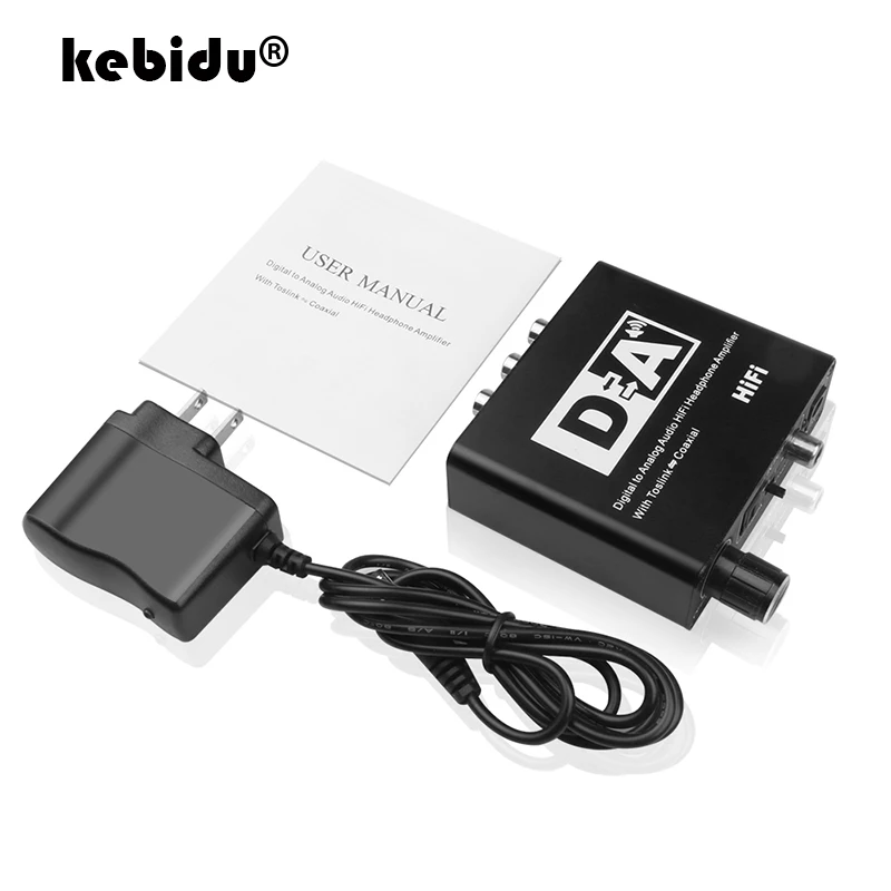 Kebidu оптический цифровой стерео аудио SPDIF Toslink коаксиальный сигнал аналоговый