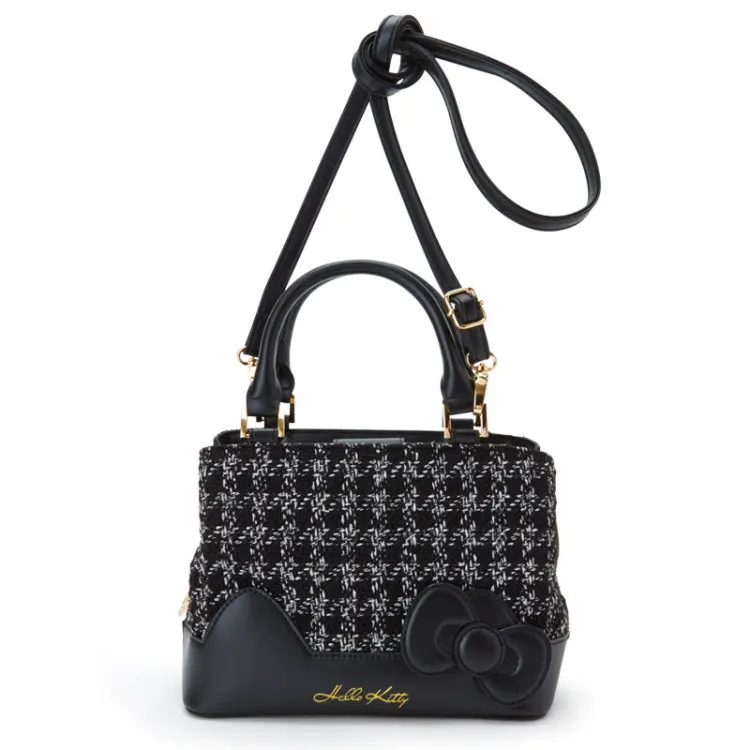 

Fashion Cartoon Cat Black Plaid Leather Shoulder Messenger Bag Women Tote Bag Handbag Dual-use Ladies Cute Sling Crossbody Bags