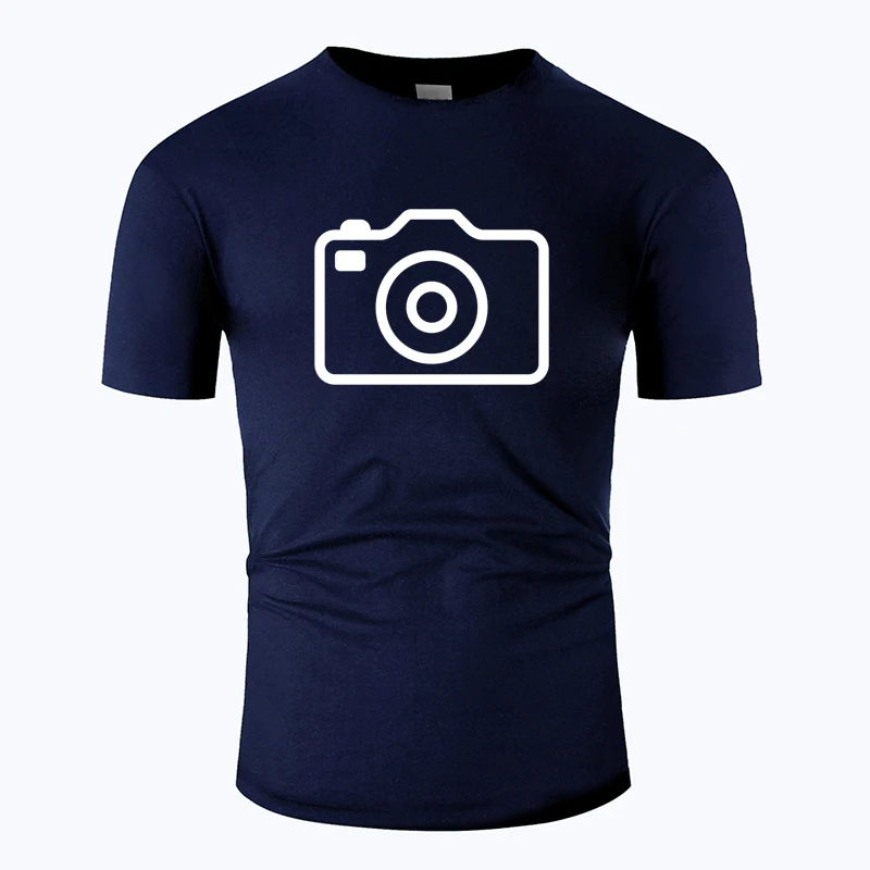 Camera Line Art футболка из хлопка с круглым вырезом для мужчин и женщин летняя унисекс