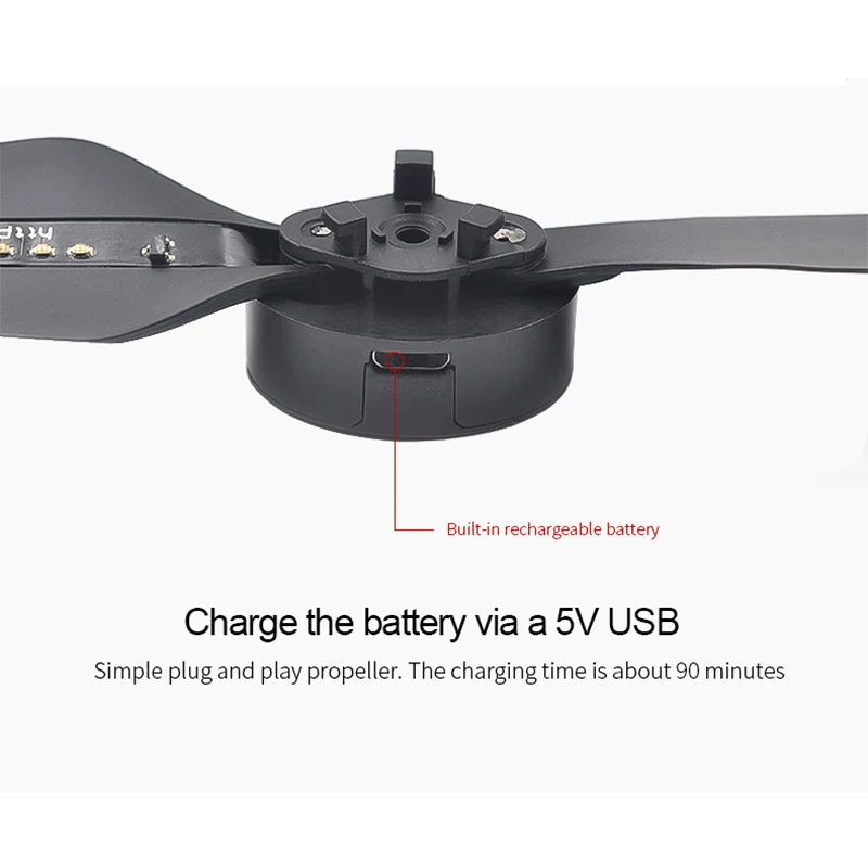 Низкий уровень шума DIY программируемый светодиодный пропеллер креативные