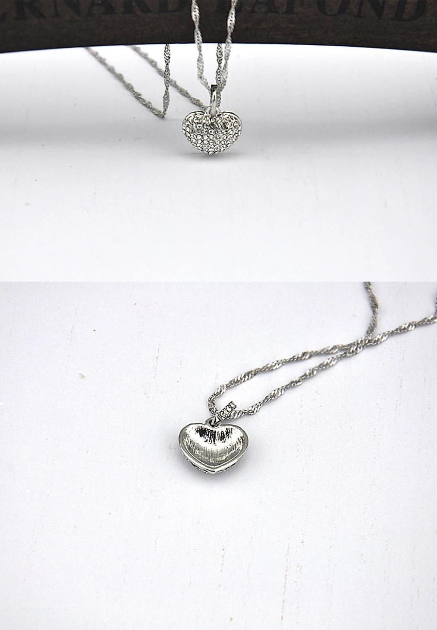 Потрясающая цена посеребренное ювелирное изделие полный кристалл сердце набор