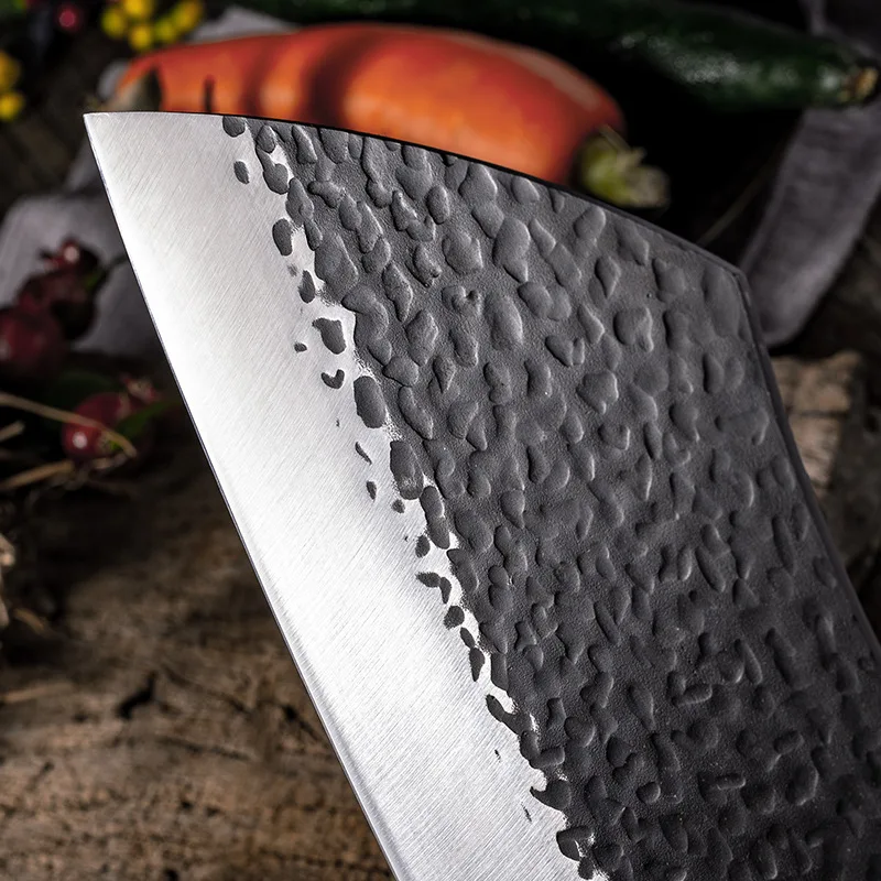 

Кованый кухонный нож ручной работы 50Cr1 5mov, ножи шеф-повара из нержавеющей стали для нарезки мяса, резак с высокоуглеродистым рисунком