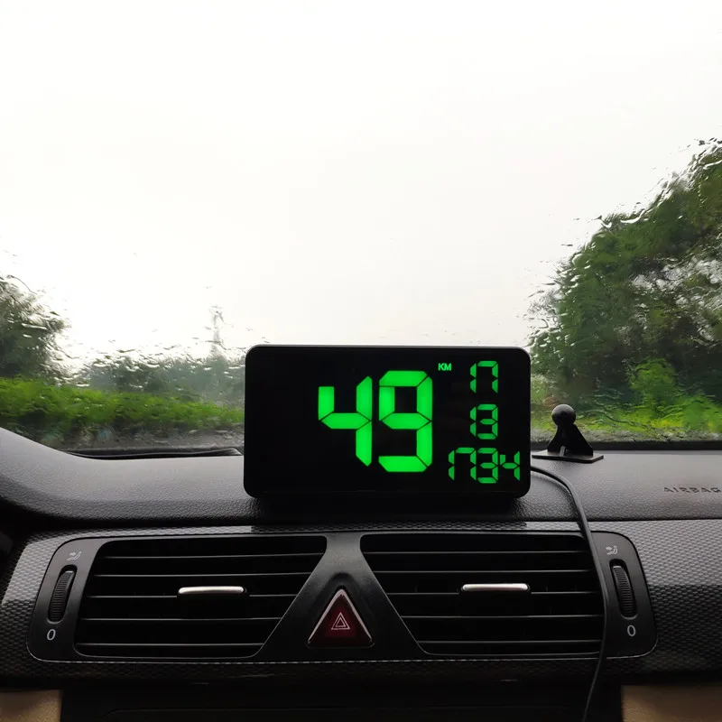 

Автомобильный Hud-датчик скорости C90 C1090, GPS-прибор с индикатором скорости, с сигнализацией превышения скорости км/ч, для всех автомобилей, обн...