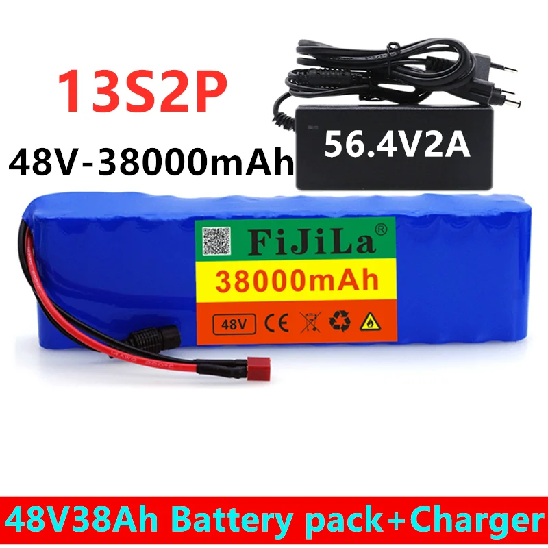 

48 V 38ah 13s2p high power 38000 mAh 18650 battery Electric vehicle Electric motorcycle 54,6 V BMS protection + 2A charger