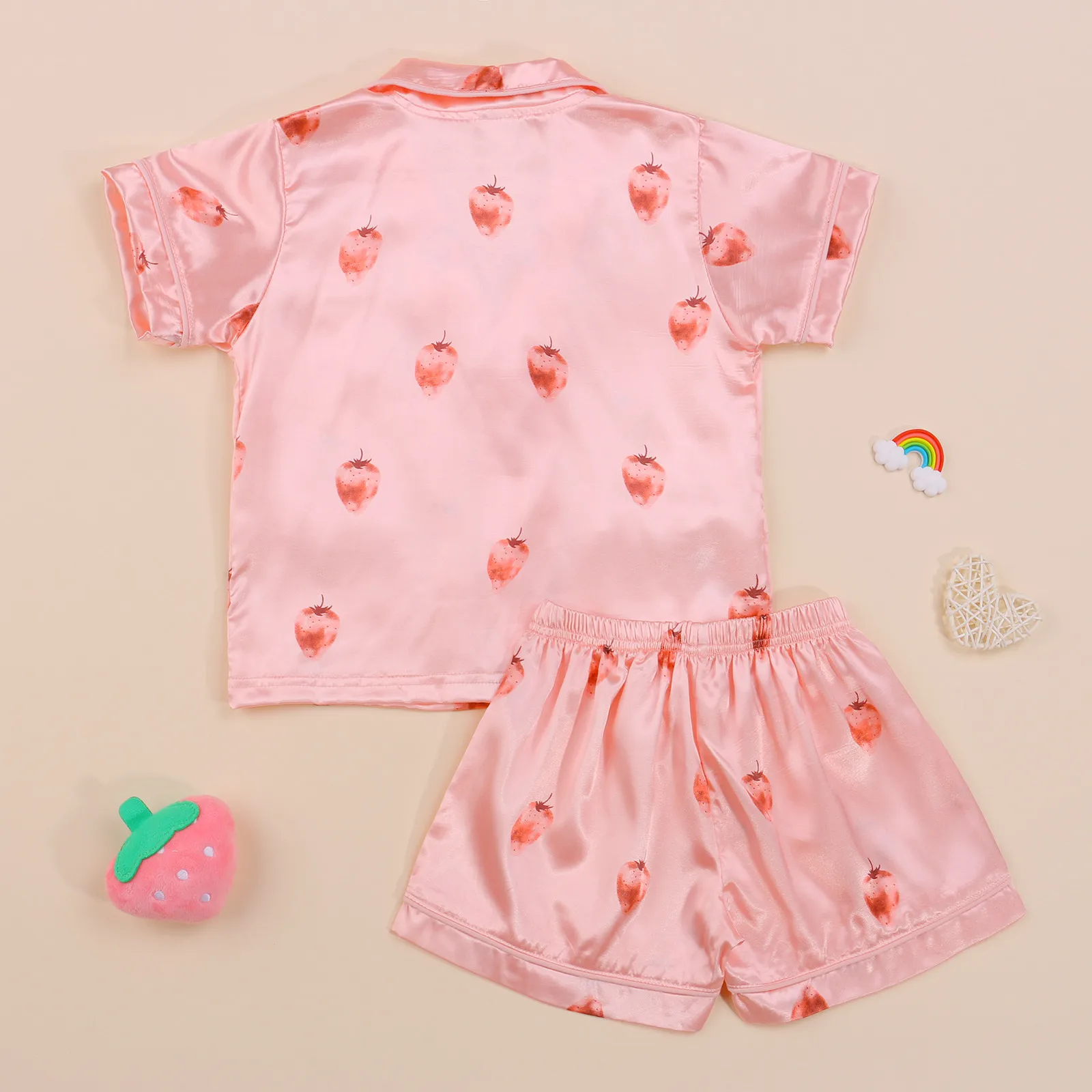 Пижамный комплект из 2 предметов топ с коротким рукавом и мультяшным принтом для