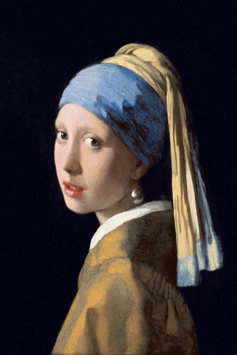 

Girl with a Pearl Earring oil painting reproduction on canvas by Johannes posters and prints wall art pictures for living room