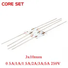 120Pcslot  3*10mm 0.5A1A1.5A2A3A5A 250V Axial fast glass fuse with lead wire 3X10