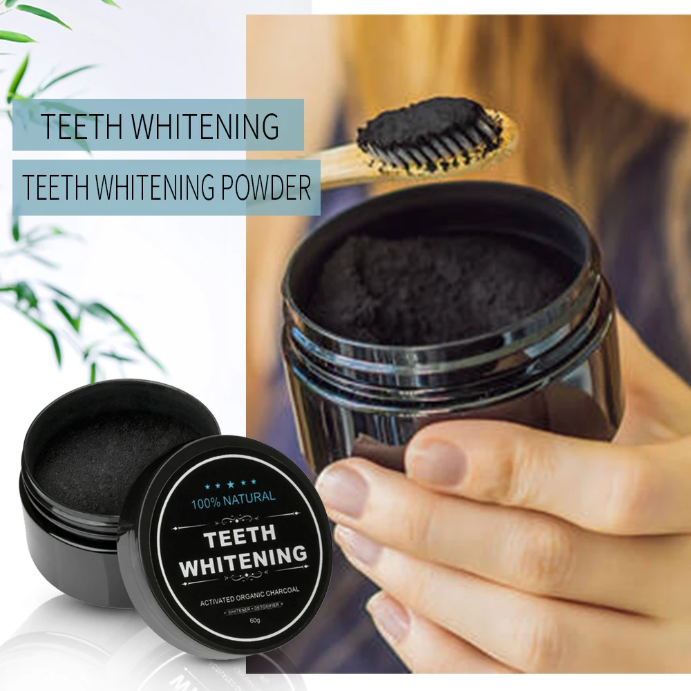 

Natural Teeth Whitening Kit Activated Charcoal Powder 30g Advanced Oral Hygiene Care Tooth Whitener Dental Set With Toothrush