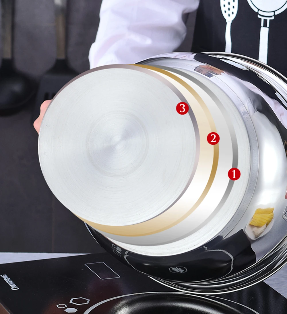 Двухслойный толстый Пароварка из нержавеющей стали суп паровой горшок