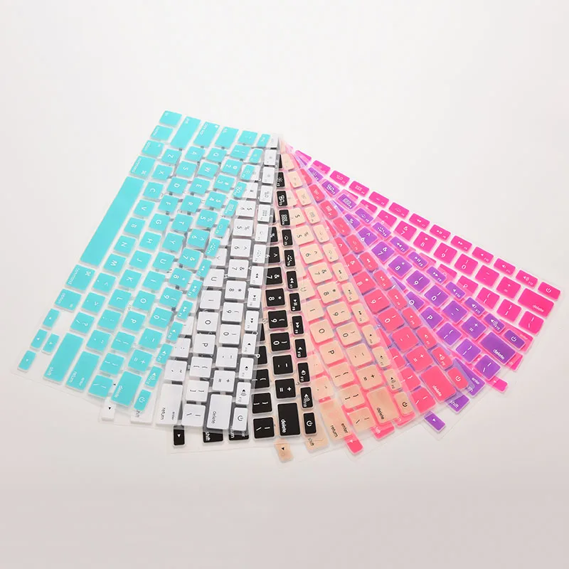 1Pcs Candy Colors Silicone Keyboard Cover Sticker For Macbook Air 13 Pro 15 17 Protector Film | Компьютеры и офис