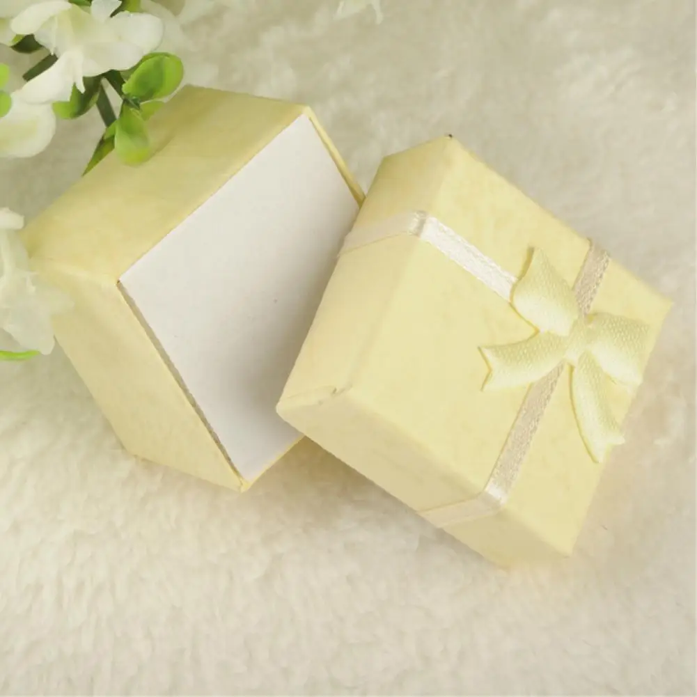 4x4x3cm Yellow 1 шт ожерелье серьги кольцо Упаковка Ювелирные Изделия Бумажная Подарочная коробка аксессуары упаковочные бумажные пакеты для подарков cajas de regalo Прямая поставка - Цвет: 4x4x3cm Yellow