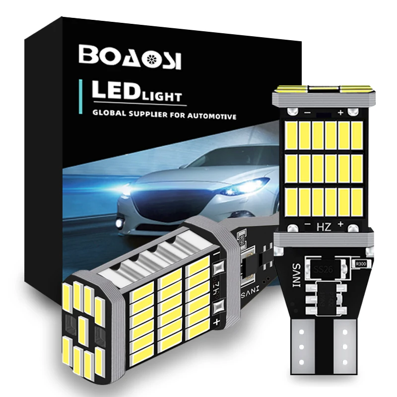 BOAOSI 2x Canbus Error Free T15 Автомобильный светодиодный свет резервного копирования Фары