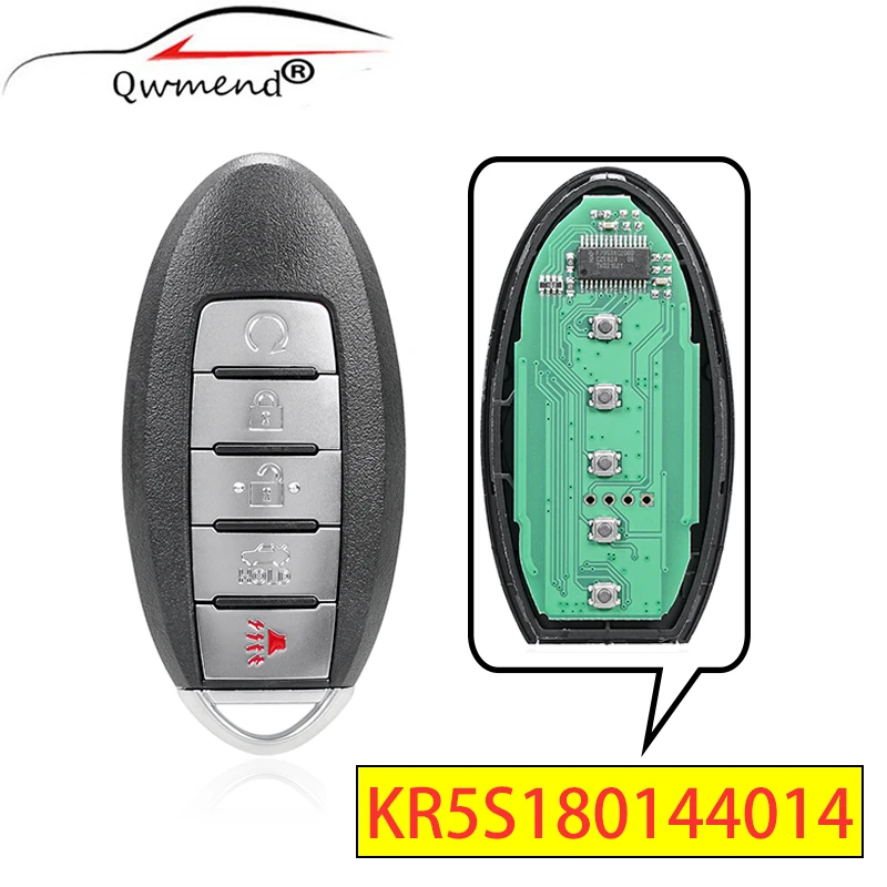 Автомобильный Дистанционный ключ QWMEND 5BUT 433Mhz для Nissan Altima Maxima 2013 2014 2015 KR5S180144014