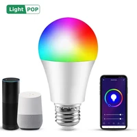 e27 led lamp 16 million 8w dimming bulb home wifi smart application control a60 tuya rgbwc music rhythm colorful changing