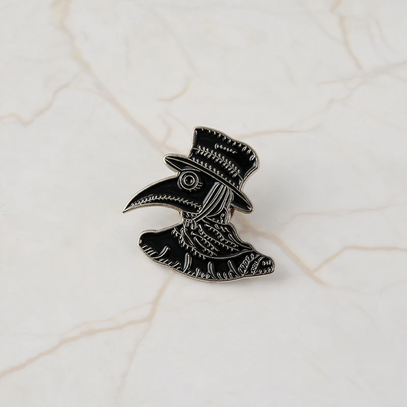 Чумной доктор шпильки шнабель Броши темно панк значки нагрудные знаки Для мужчин