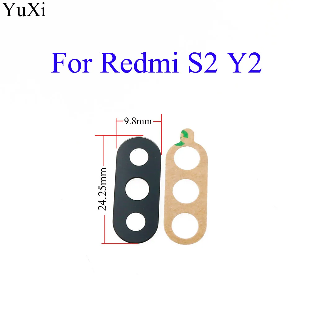 

YuXi для Xiaomi Redmi S2 Y2, Задняя крышка объектива камеры с клеем
