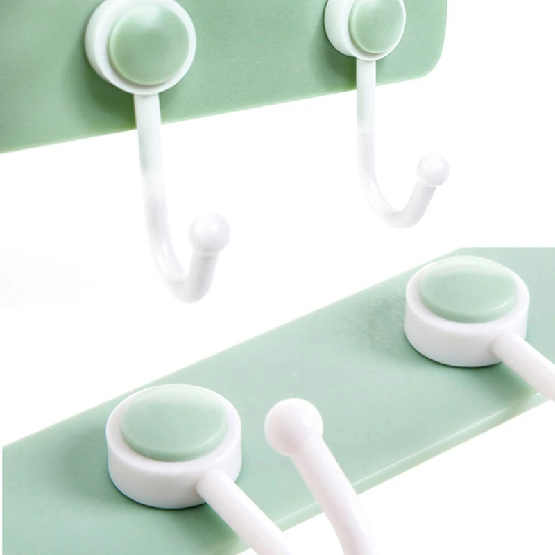 

Hot Kitchen Storage Hook Holder 6 Hooks Multifunction Wall Door Holder Hanger Rack For Spoon Scoop Bathroom Kitchen Organizer