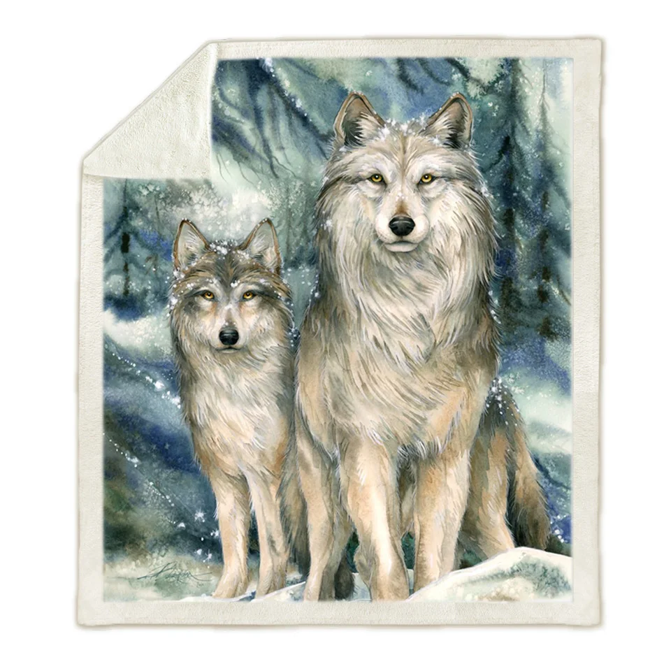 Флисовое одеяло Galaxy wolf с 3D принтом носимые одеяла для взрослых/детей Прямая
